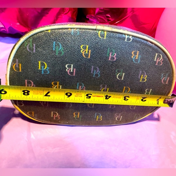 Dooney & Bourke Y2K vintage Monogram Small Hobo charcoal EUC callouts last 2 pic - Picture 7 of 14